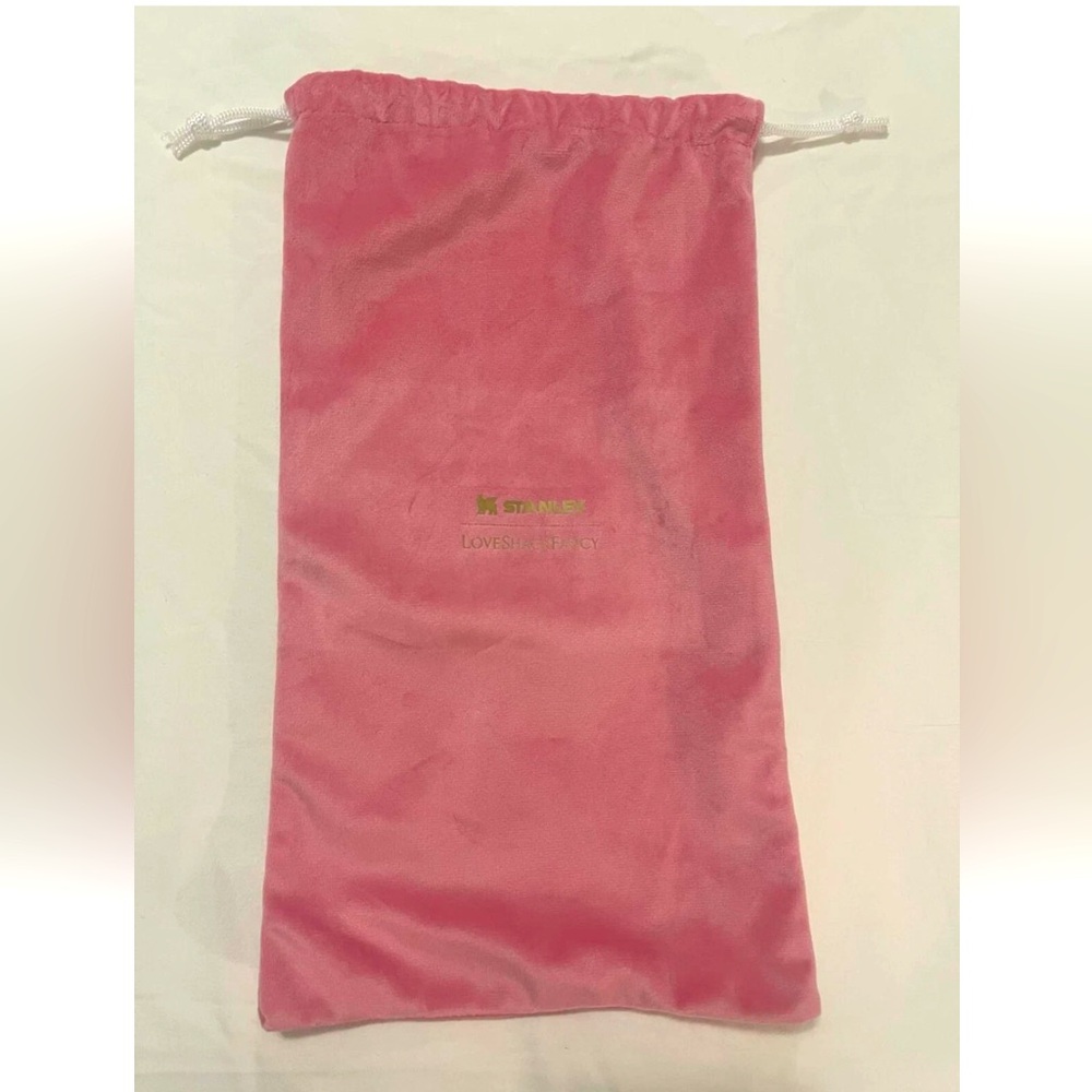 Stanley Loveshack Fancy Velvety Pink Dustbag with Drawstring SIZE 15" X 8"